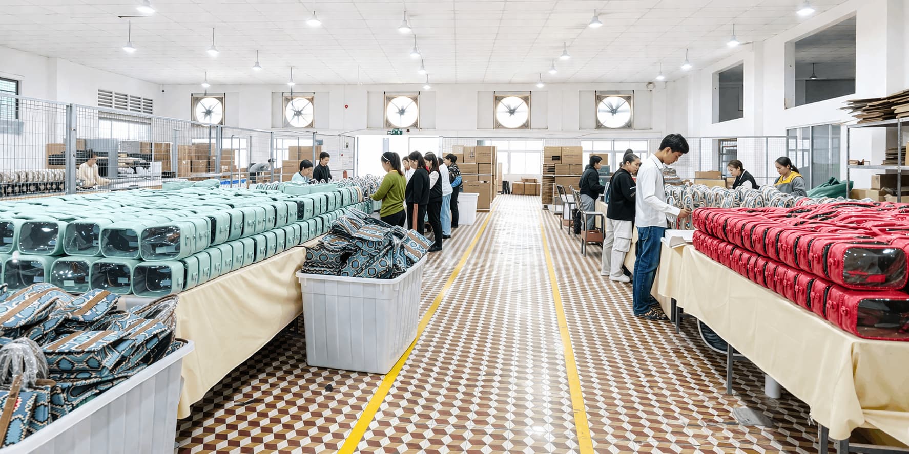 Cambodia factory production floor